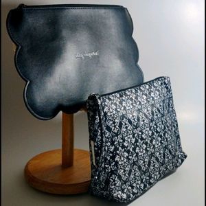 Sachi "Stay‎ Inspired" Clutch Black and White Set.